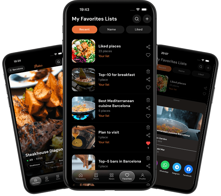 Flistoo preview on three phones